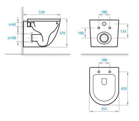 Унитаз подвесной Koller Pool ROUND Tornado 3.0 с сидением Soft-close RN-0520-RQ3