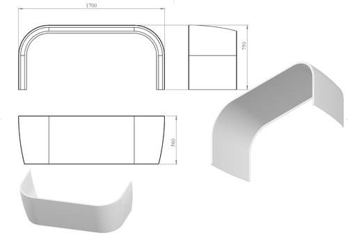 Панель Koller Pool для ванни Mio 170x75