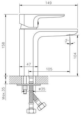 Cмеситель для раковины Koller Pool Trend TR0200B, черный матовый