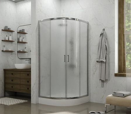 Душова кабіна Koller Pool Dakota розсувна напівкругла 90x90x185 см, скло 5 мм Grape, профіль chrome